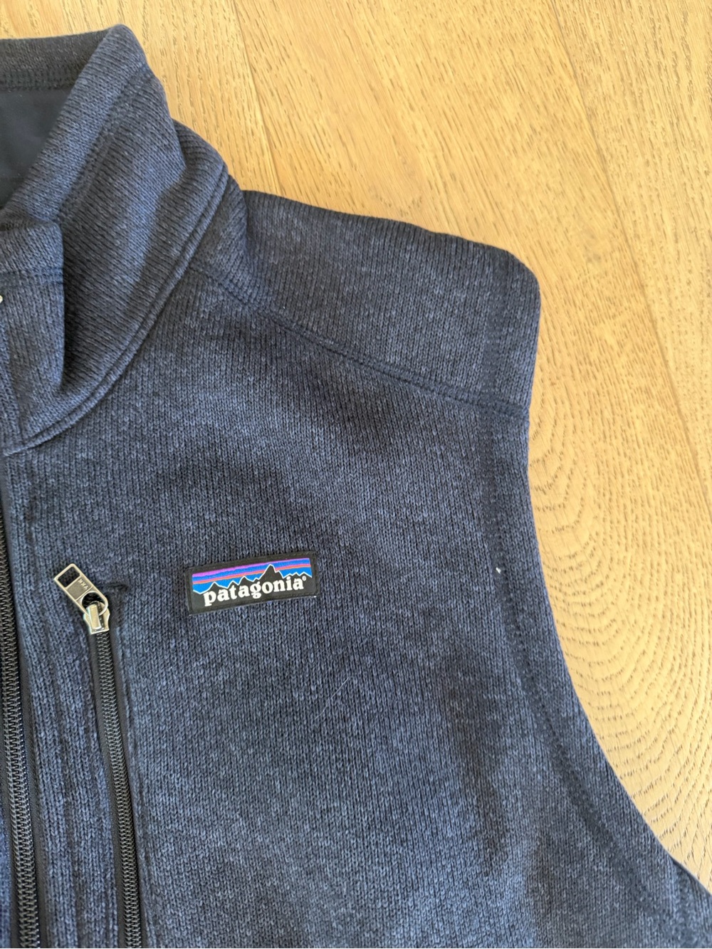 Patagonia Navy Fleece Vest with Harrow Embroidery - Picture 2 of 6